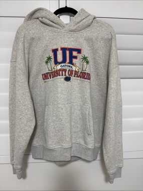 Hollister Light Gray UF University of Florida Crewneck Hoodie